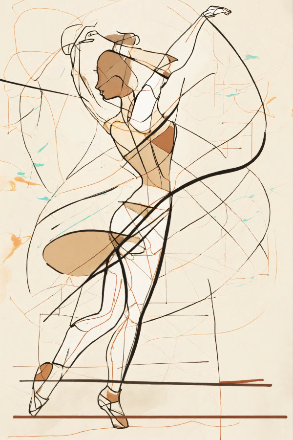 Abstract silhouette illustration representing body feminization surgery for trans women